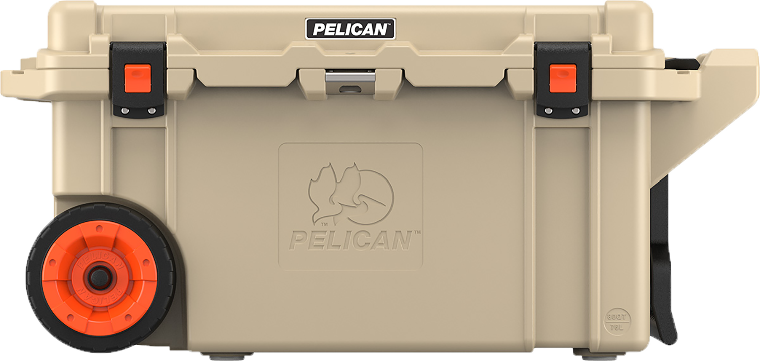 80QT Pelican™ Elite Wheeled Cooler Desert Tan
