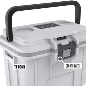 Pelican 8QT Personal Cooler & Dry Box with tie-downs and a secure latch